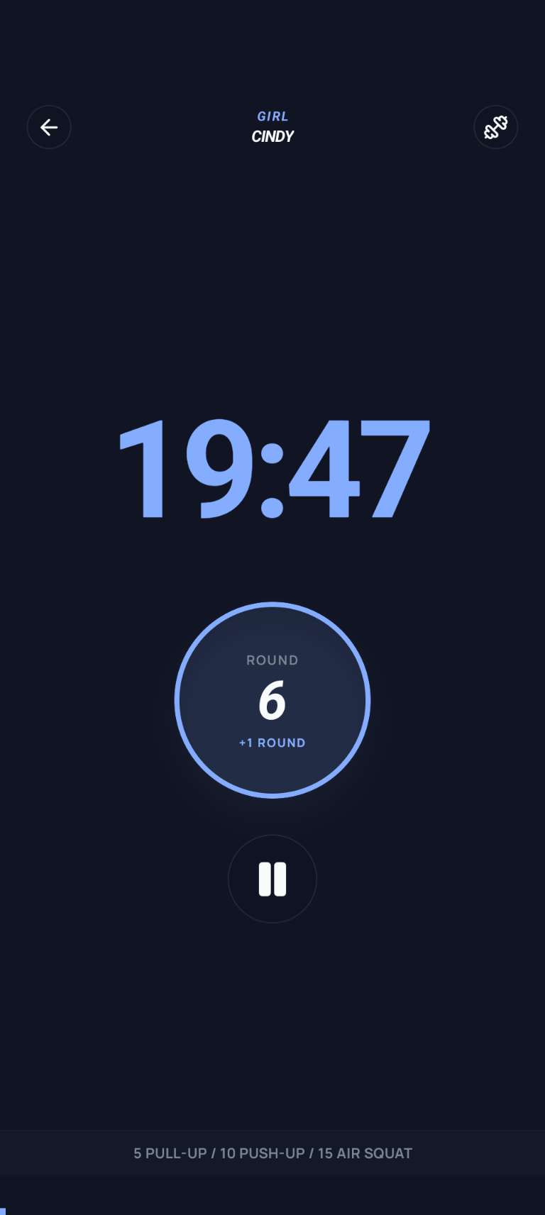 Cindy timer at round 6
